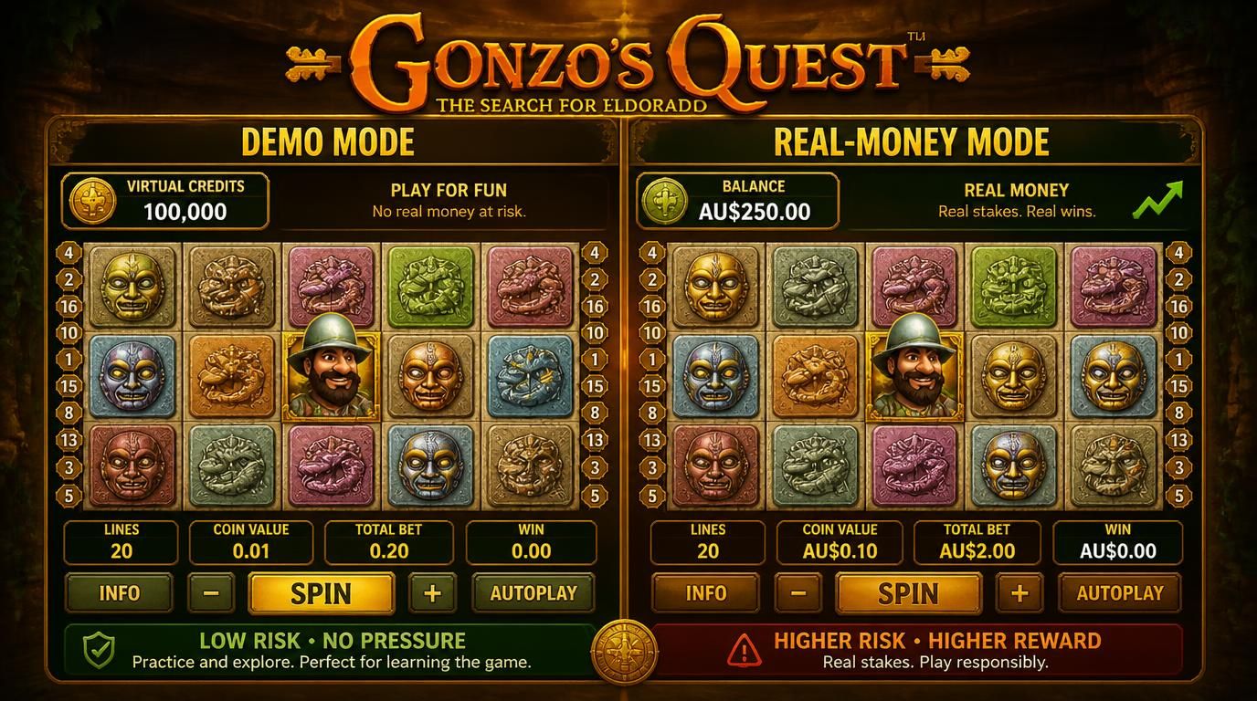 Comparing demo credits vs real-money play side by side